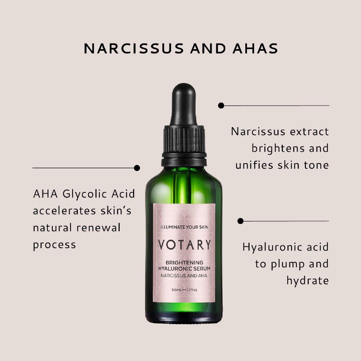 Votary - Brightening Hyaluronic Serum